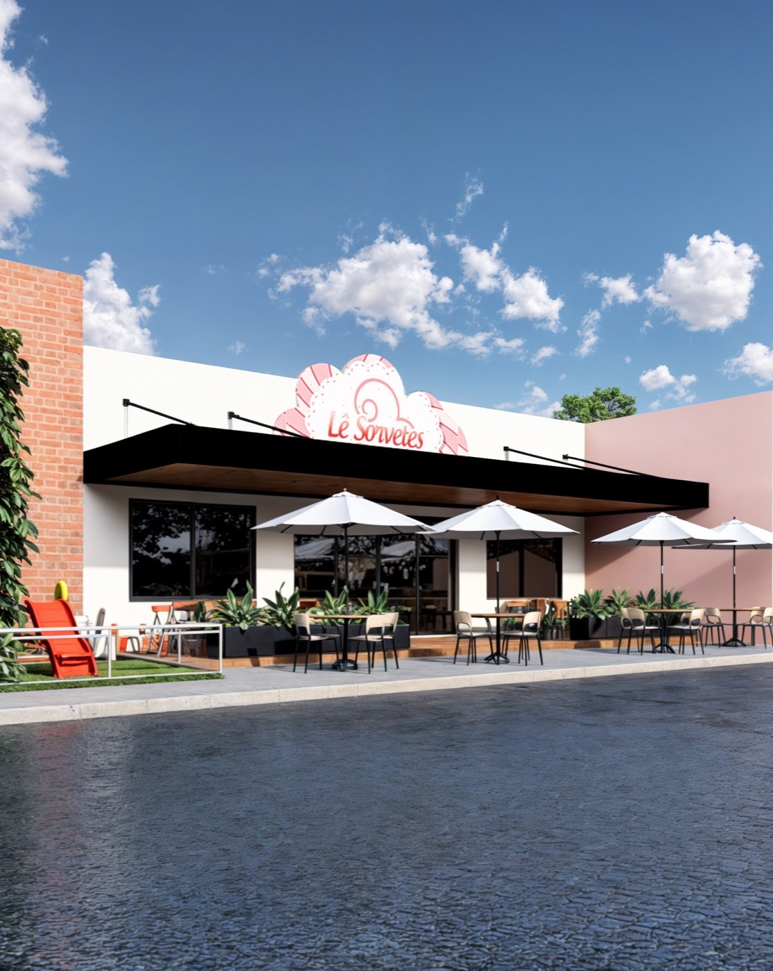 Espaço comercial — ambiente externo